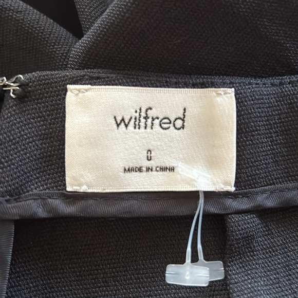 Wilfred Womens Black Cropped Wide Leg Dressy Jumpsuit Square Neck Tie Back Sz S - Picture 12 of 13